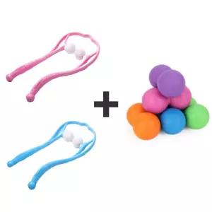 골프공마사지 뒷목 마사지기+스트레칭 땅콩 마사지볼 뒷목마사지