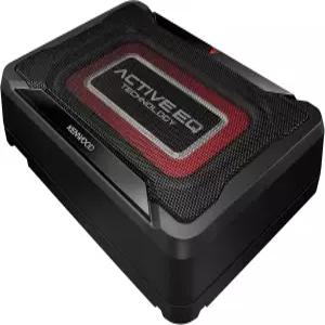 켄우드 KSC-PSW7EQ 액티브 컴팩트 서브우퍼(160와트 출력 전력 클래스 D 증폭기 알루미늄 하우징 케이블