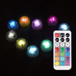 보오누 미니 RGB LED 전구 10p+리모컨 세트 KN-10007 led전구 rgb전구 미니전구