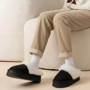 남성 슬리퍼 사무실 겨울 퍼 안감 방한 방수슬리퍼 겨울실내화 방수실내화