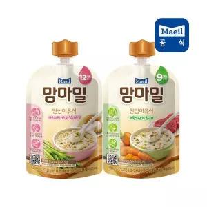 매장정품 매일유업 맘마밀 혼합 아스파라거스 100g 녹황채소소고기100G 각 10팩 297738