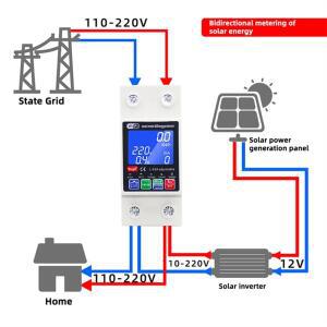 APPLIA-Tuya 와이파이 지원 63A 스마트 회로 차단기 전압 계전기 220V 자동 MCB 스위치 홈용)