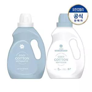 [그린핑거]포근한코튼 세탁세제1.4L+섬유유연제1.4L