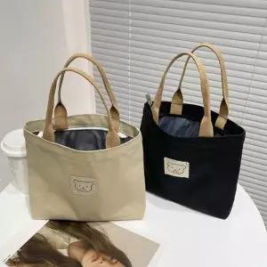 여성데일리가방 에코백 곰돌이 미니캔버스 기저귀가방