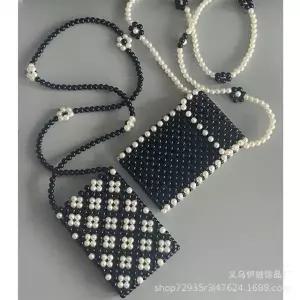 진주 핸드폰 심플가방 수납가방 가방 미니크로스 캐주얼백 여행가방 비즈