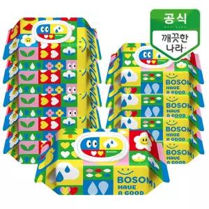 [롯데백화점]이카루스 [깨끗한나라] 보솜이 펀앤플레이 아기물티슈 캡형 (70매x10팩)