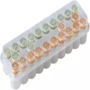냉장고용 스태커블 24 슬롯 바이알 정리함 1-3ml 펩타이드용 투명 보관 케이스 인슐린 및 GLP-1 공간 절약
