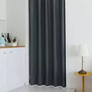 [무료배송] TBZ 빛차단 암막커튼 챠콜 나비주름 75x230cm 1장
