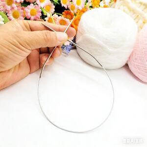 40cm 원형  바늘  2.0-8mm 사이즈  스테인리스 손바늘 1개  스티치 마커 대형 플라스틱 아이 니들 2개 포함