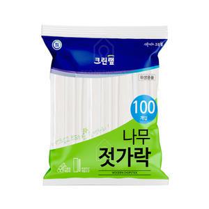 크린랩 나무젓가락 100개입 일회용젓가락 회식 야유회 피크닉 소풍