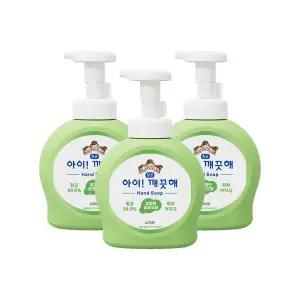 아이깨끗해 핸드워시 용기 청포도 490ml, 3개