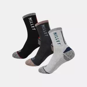 밀레 MILLET 남자 등산양말 트레킹 작업양말 두꺼운 쿠션 장목 5켤레