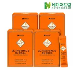 네이처드림 골드 카무트 브랜드밀 함유 발효효소 3g 30포 4박스 고역가 고함량 곡물효소