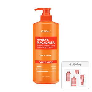 쿤달 네이처 바디워시 화이트머스크 1058ml, 1개 + 증정(바이올렛뮤게 샴푸 + 트리트먼트, 10ml, 2구, 2개)