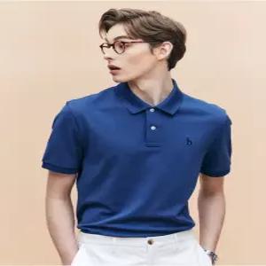 헤지스 남성 25SS [링클프리] 다크블루 반팔 피케 티셔츠 HZTS5B403B3