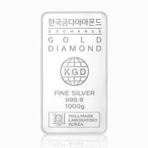 [한국금다이아몬드] 실버바 AG 1000g 1kg 999.9 은투자 은시세
