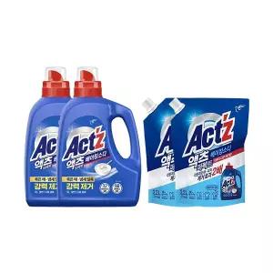 액츠 퍼펙트 액체세제 베이킹 용기 3L, 2개 + 리필 2.2L, 2개