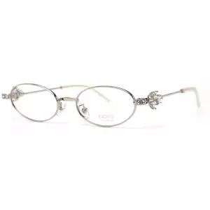 LS6092 SILVER 55mm 여성용 큐빅장식 타원형 안경테