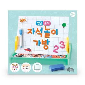 한글 숫자 자석 놀이가방 /보드 활동지 종이자석 103pcs 마커펜 지우개