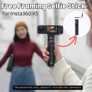 호환 Insta360 프리 프레이밍 셀카봉 InstaFrame 2.0 컨트롤 조이스틱 트래킹 수직 수평 그립 X5 액세서리