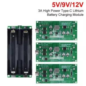 18650 배터리 충전 모듈/ 입력전압 C-타입 DC 5V / 출력전압 DC-DC 스텝 업 5V 9V 12V 선택 / 비보호회로 배터리사용 / 옵션필수선택