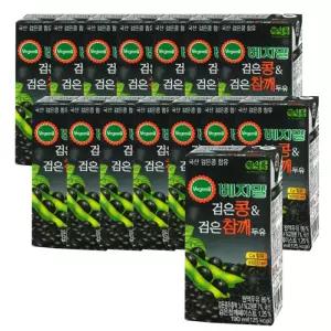 베지밀 검은콩과 검은참깨 두유 190ml 48개