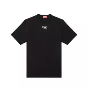 26SS 디젤 T-어드저스트-Od 메탈릭 오발 D 티셔츠 블랙 A17880 0CLBR 9XX