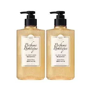 해피바스 퍼퓸부티크 오일 바디워시 상탈 머스크 500ml, 2개