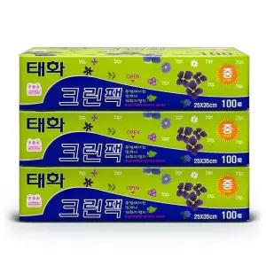 태화 크린팩 위생비닐 위생팩 중(25x35) 100매 3개