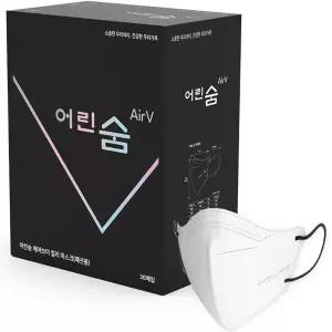 어린숨 에어브이 쿨 컬러 마스크 중형