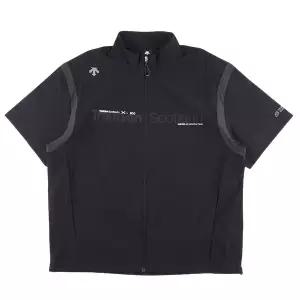 데상트 SCO 반팔 아노락 집업 자켓 SQ221IAN55 BLK
