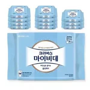 크리넥스 마이비데 클린케어 46매  12팩 화장실용 비데물티슈