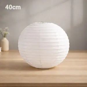 [더담고]40cm 흰색 한지 등갓 ( 무지 원형등 일식등 종이등 한옥 이자카야 인테리어 무드등 소품 장식 )
