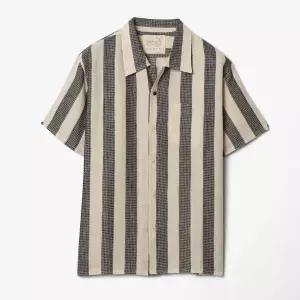 [샌프란시스코마켓](강남점)KARDO 카르도 CHINTAN OPEN COLLAR SHIRT (STRIPE) BLACK KDF1M40000A98