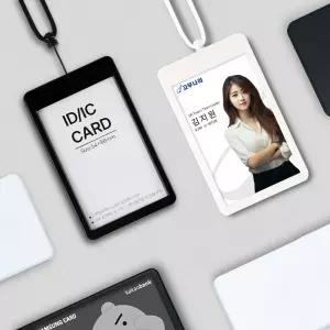 고무나라 스마트 릴 프레임 사원증 신분증 케이스 일체형 릴홀더 목걸이 ID 카드 출입증 이름표 아크릴명찰