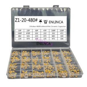 선풍기콘덴서 24값 20PCS 480PCS 모놀리식 세라믹 1UF 커패시터 104 105 100NF 모듬 10PF 키트 330NF 10UF 102