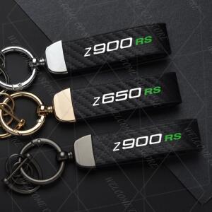 2025 For Kawasaki Z650RS Z900RS Z Series LOGO Woman Men Carbon Leather Keyring Motorcycle Keychain K