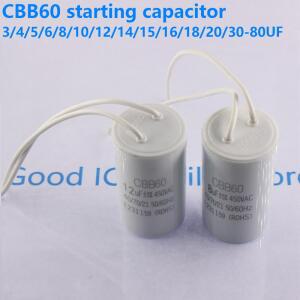 450V 3UF 4UF 5UF 6UF 8UF 10UF 12UF 15UF 18UF 20UF 25UF 30UF 35UF 40UF 45UF 50UF 모터 커패시터 CBB60 스페이드 탭 450VAC