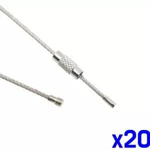 [하프클럽/]나사형 잠금 와이어키링 200mm x20개
