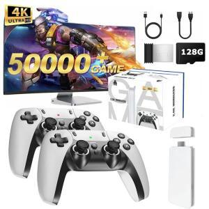 4K TV 게임 스틱 M15 비디오 콘솔 내장 40000+/50000 128G 휴대용 플레이어 무선 컨트롤러 레트로 패드