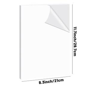A4 20 매 광택 흰색 비닐 스티커 용지 잉크젯 프린터 용 자체 접착 방수 DIY 공예 라벨 및 데칼