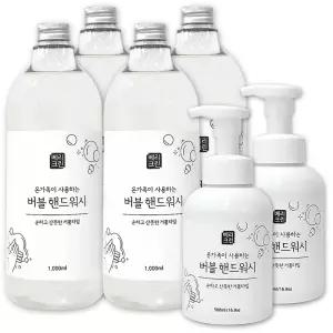 베리크린 버블 핸드워시 손세정제 거품비누 본품 500ml x2 + 리필 1L x4