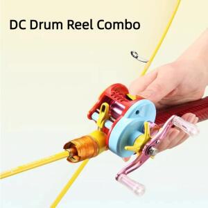 테벤 DC 드럼릴 콤보 왼손잡이용 150/165CM 캐스팅 로드 낚시 준비 완료 풀세트