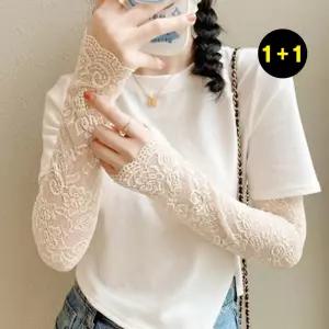 여성 골프 레이스 팔토시 쿨 패션 시스루 자외선차단 운전 1+1