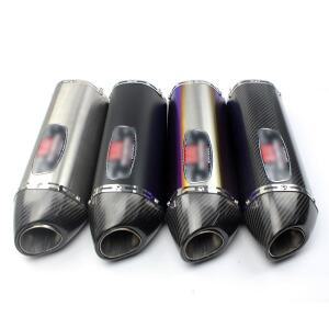요시무라 리얼 탄소 섬유 머플러 파이프, 오토바이 배기, DB 킬러 포함, 420mm, 38-51mm, 핏바이크, gsr, 6