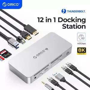 ORICO Thunderbolt 4 도킹 스테이션 C-HDMI 호환 어댑터 8K30Hz USB 3.2 Gen2 MacBook용 허브 분배기