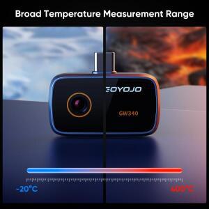 GOYOJO 512X384 초고해상도 열화상 카메라 256x192 IR 해상도 25Hz IOS 및 안드로이드 휴대폰 열화상 카메