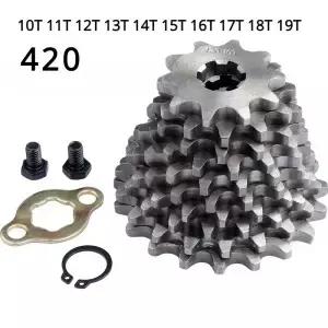 420 프론트 엔진 스프로킷 더트 바이크 교체 액세서리 70cc 피트 7mm 0 2 3 4 5 6 7 8/9 톱니