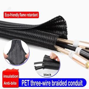 3M 절연 브레이드 슬리브 19mm 꽉 PET 와이어 케이블 정리 보호 확장형 나일론 보관 가방 글랜드