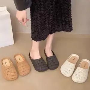 여성 여름 펀칭 젤리슈즈 플랫슈즈 슬리퍼 샌들 블로퍼 젤리슈즈 펀칭슈즈 사무실실내화